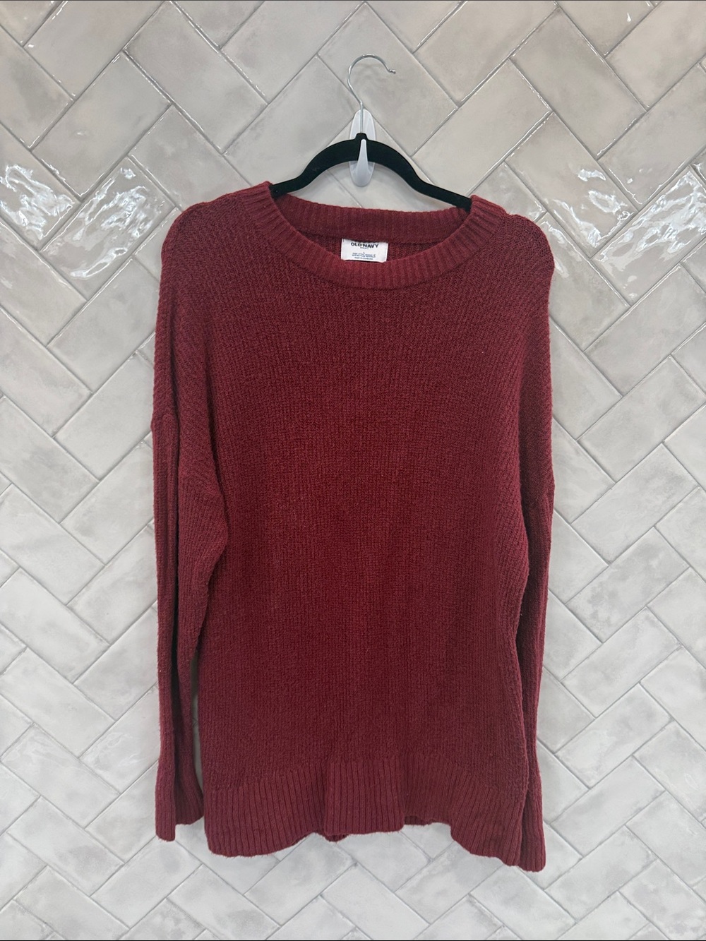Old Navy Women’s Crewneck Sweater in Burgundy